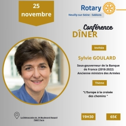 Dner confrence Rotary Neuilly Sablons en Prsence de Sylvie GOULARD 