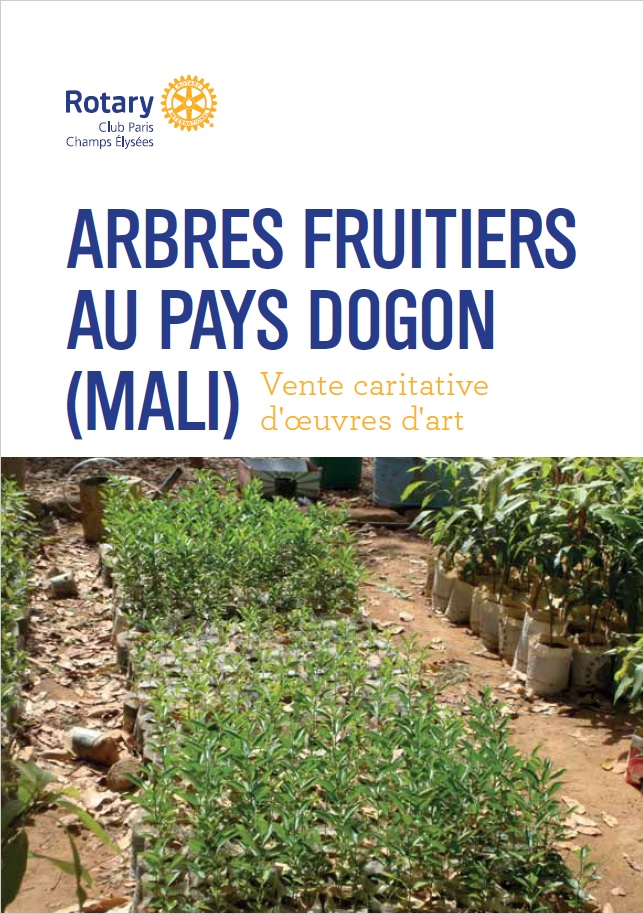 Arbres fruitiers au pays dogon (Mali) vente caritatives oeuvres d art 2021